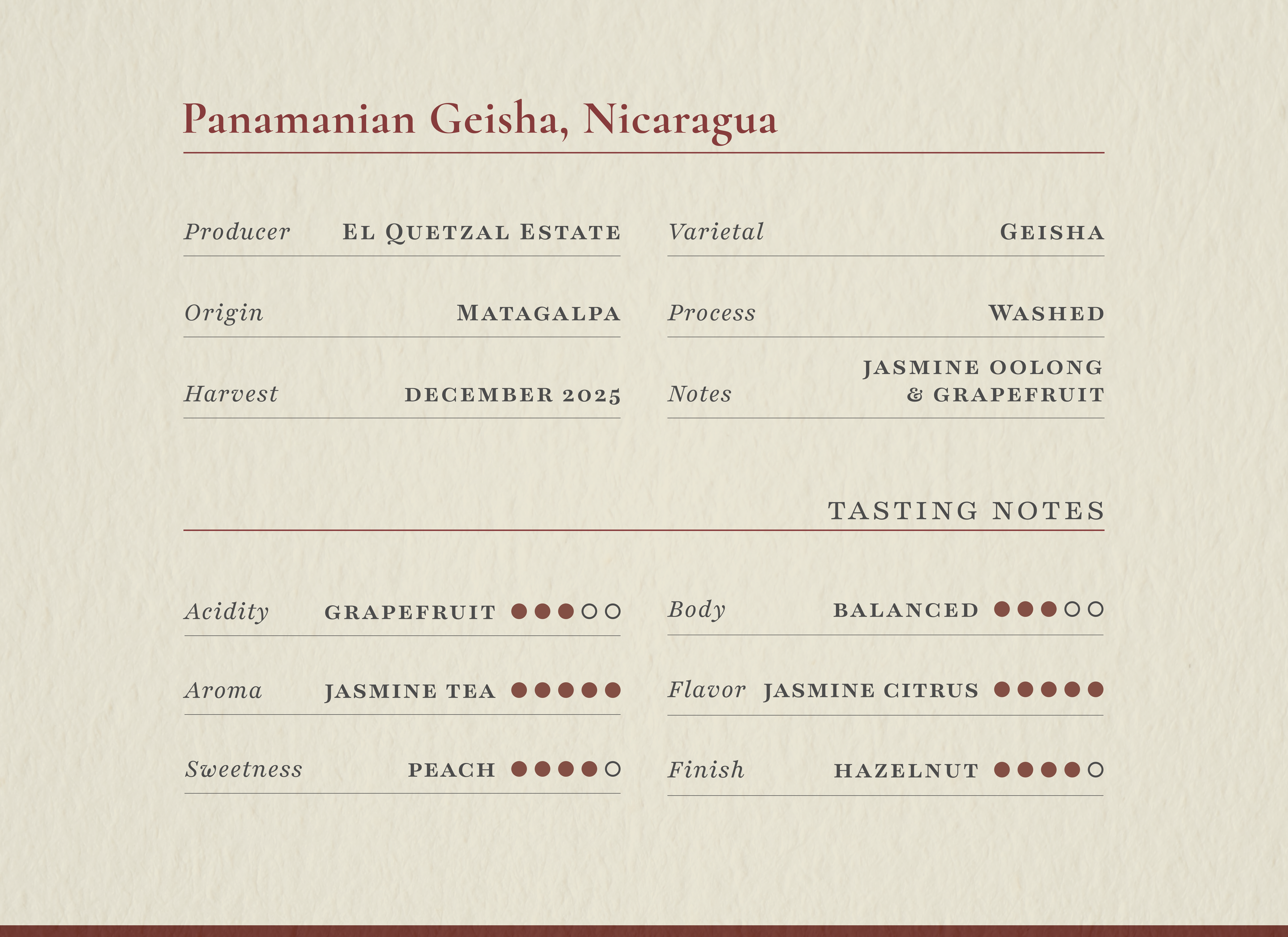 Panamanian Geisha